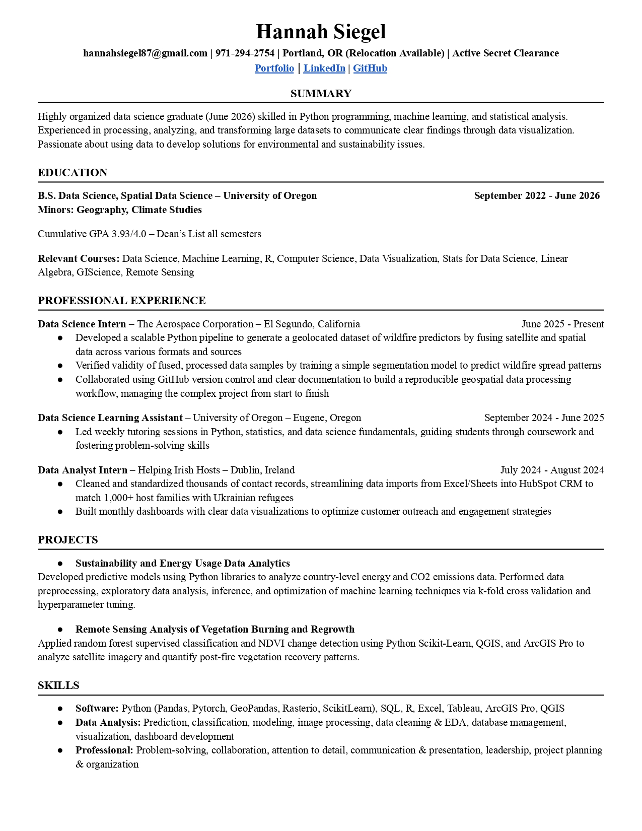 DSCI Resume